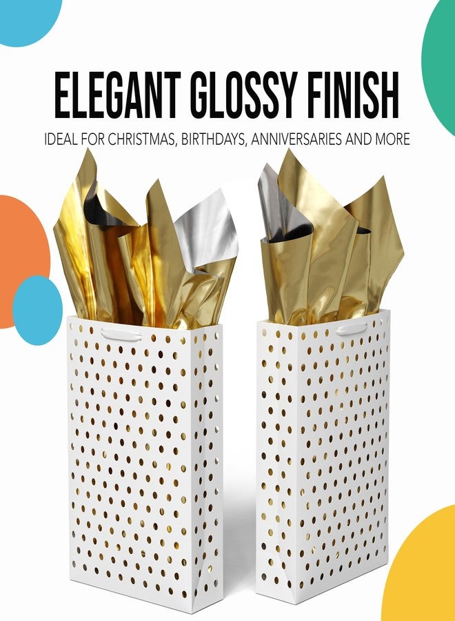 Crown Display Gold Wrapping Paper Christmas Wrapping Paper Gold Metallic Sheets | 100 Sheets 20" x 30" - For Christmas Gift Wrap, Arts & Crafts, Wedding, Birthday, Valentines Day or Mothers Day - Image 4